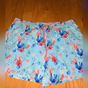 Men's 4 XB Caribbean Waveliner Swimwear AQUA Ocean Life Print NWT**SALE**